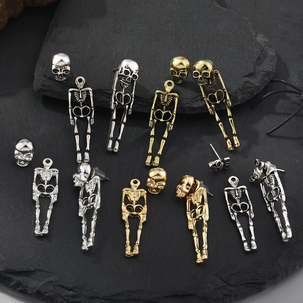 Gothic Skeleton Dangle Earrings