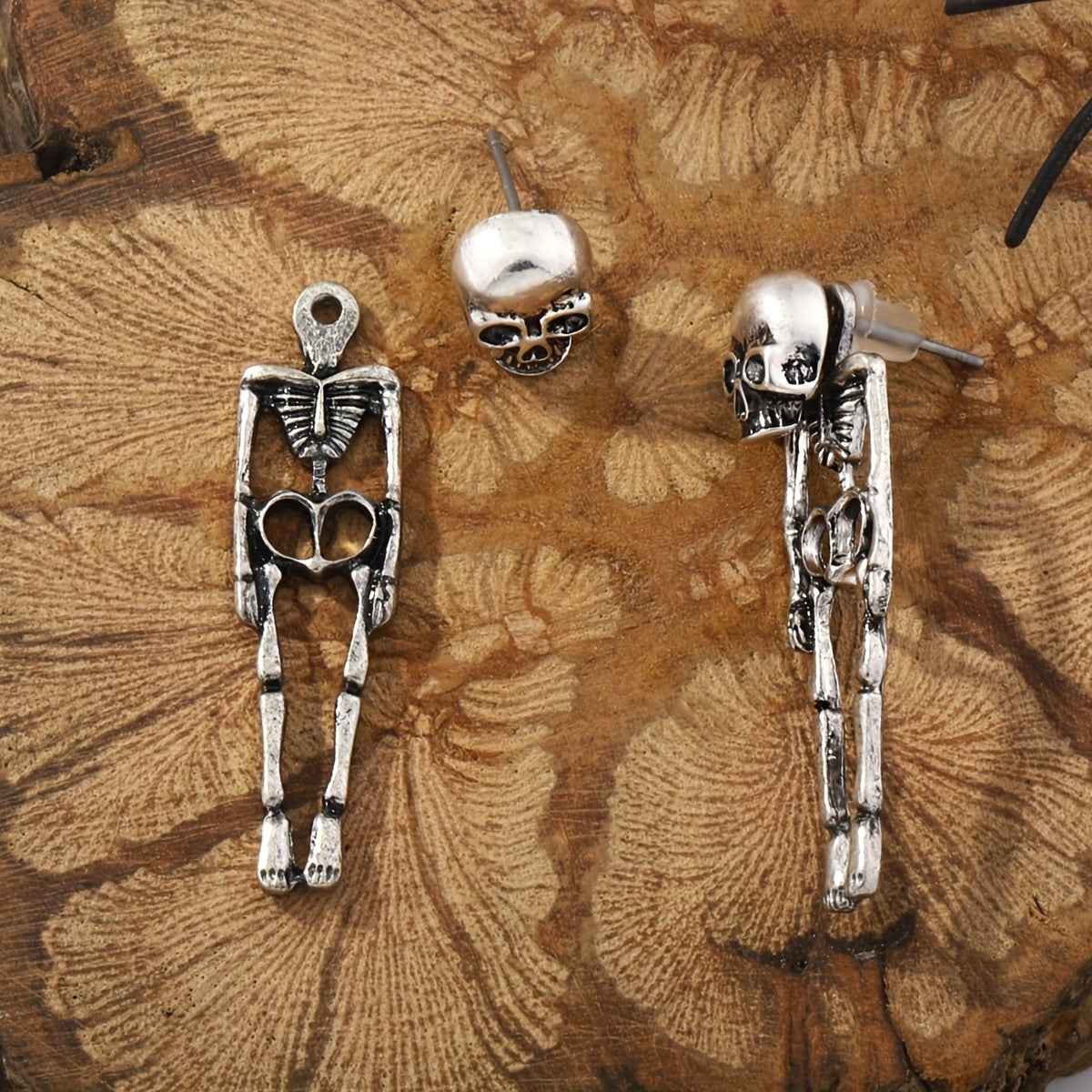 Gothic Skeleton Dangle Earrings
