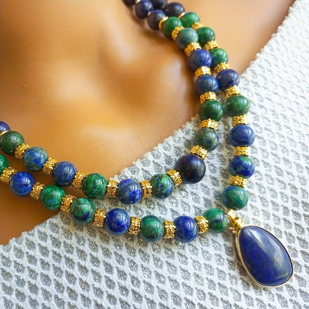 Boho Lapis Lazuli Layered Necklace