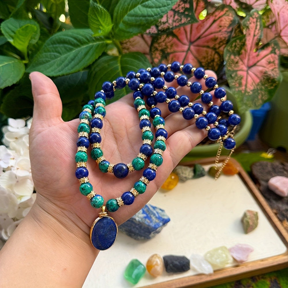 Boho Lapis Lazuli Layered Necklace