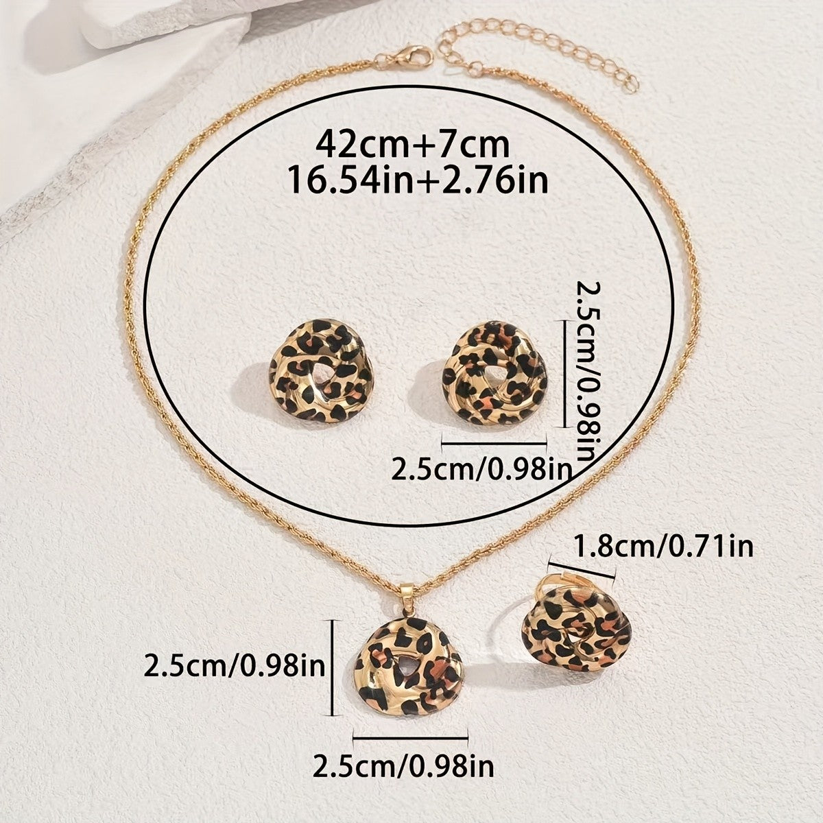 Classy Leopard Print Jewelry Set
