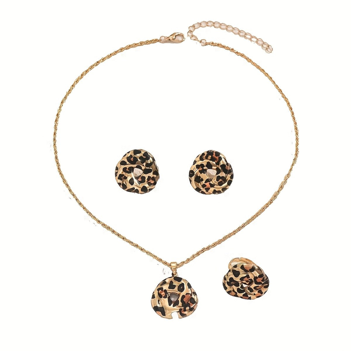 Classy Leopard Print Jewelry Set