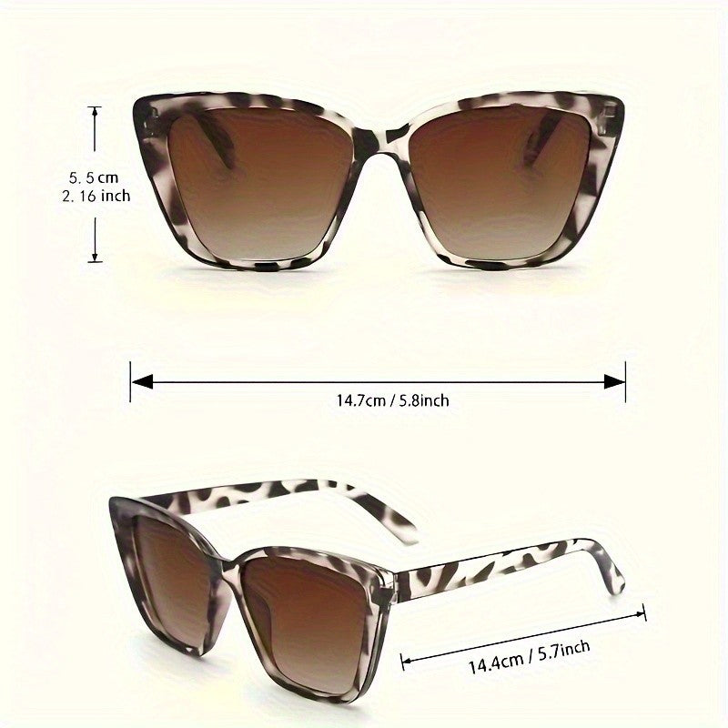 5pc Classy Square Frame Sunglasses Set