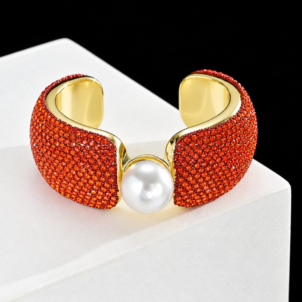 Classy Pink Pave Square Bracelet