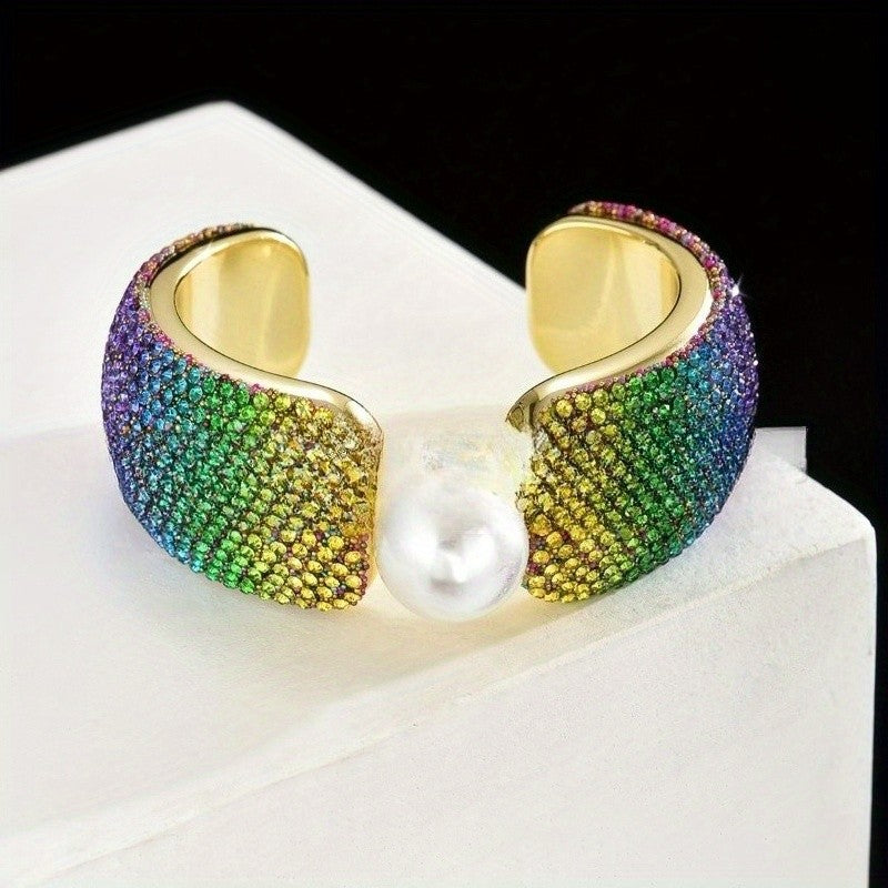 Classy Pink Pave Square Bracelet