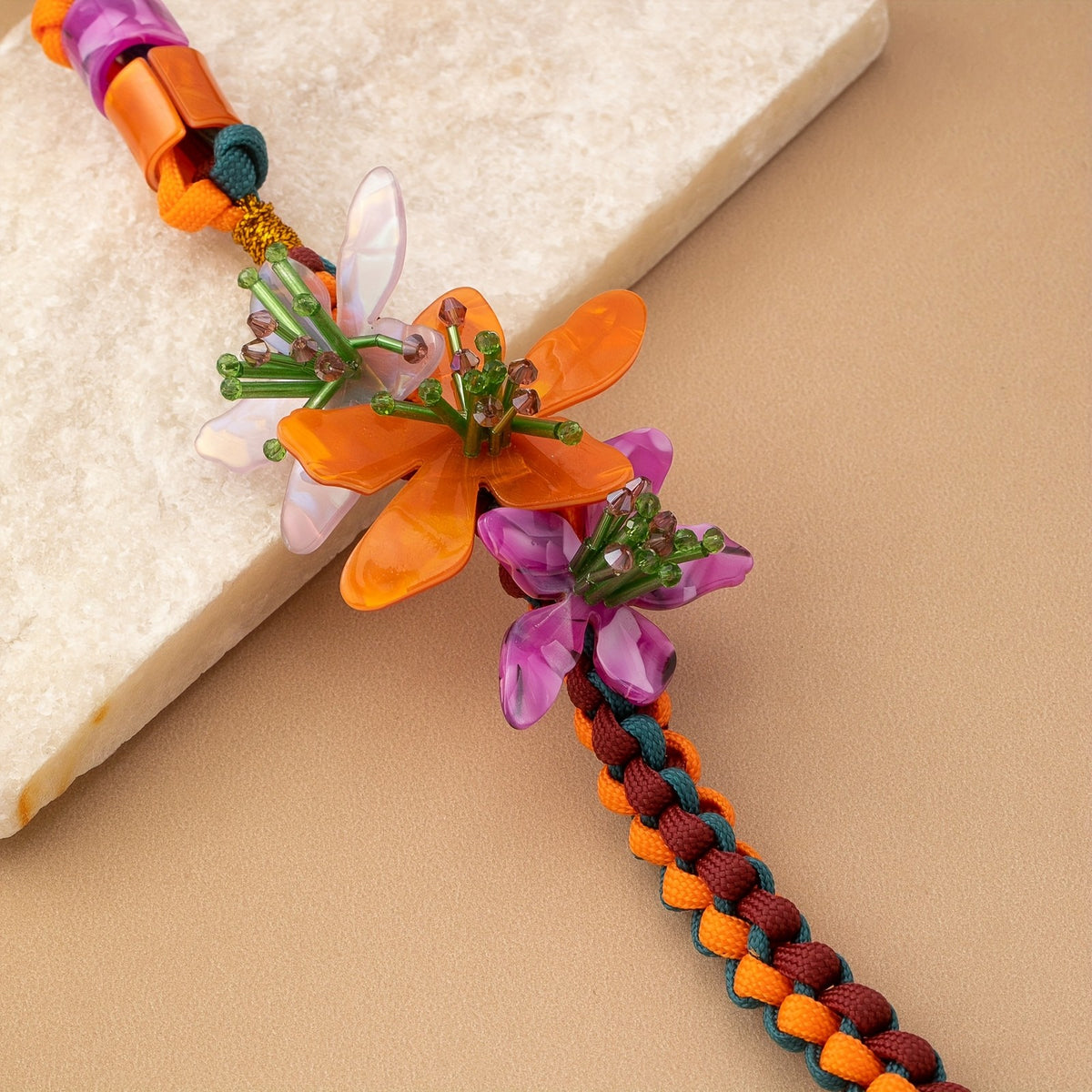 Boho Colorful Floral Choker Necklace