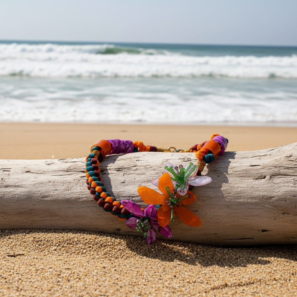 Boho Colorful Floral Choker Necklace