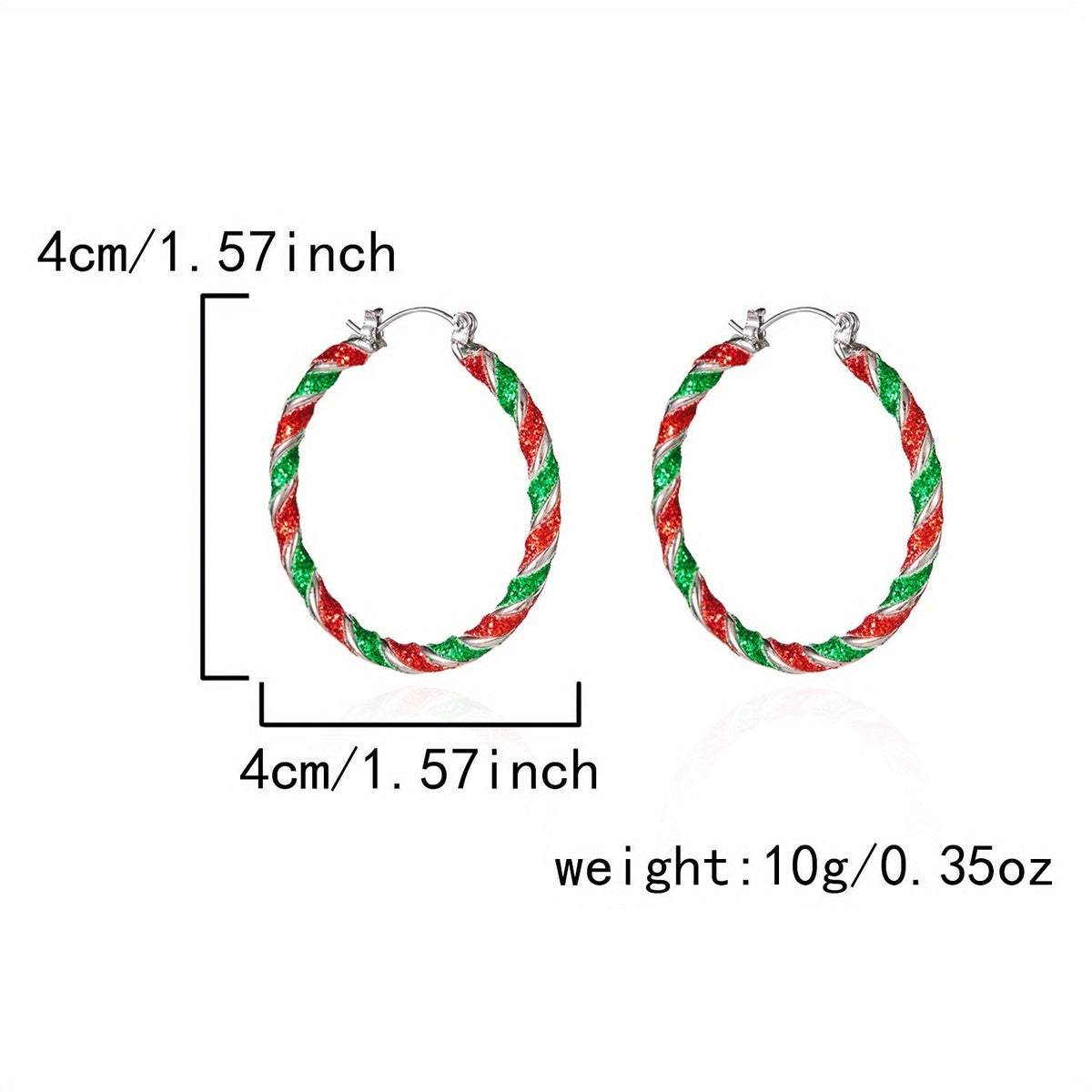 4pc Festive Twisted Hoop Earring Set
