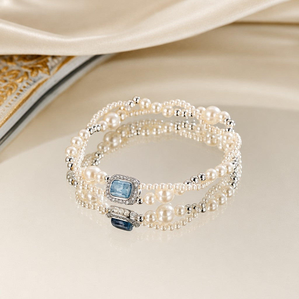 Dainty Layered Pearl Bracelet