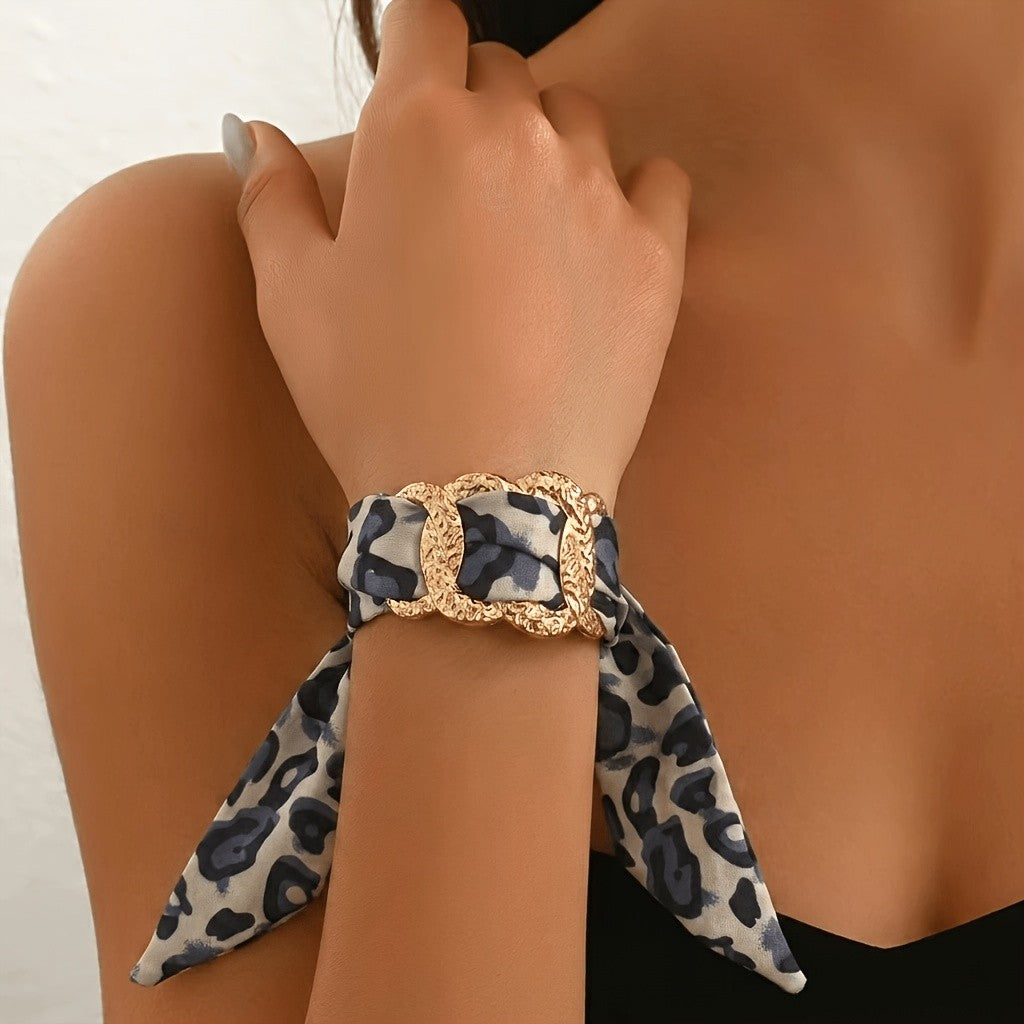 Elegant Leopard Print Chain Bracelet