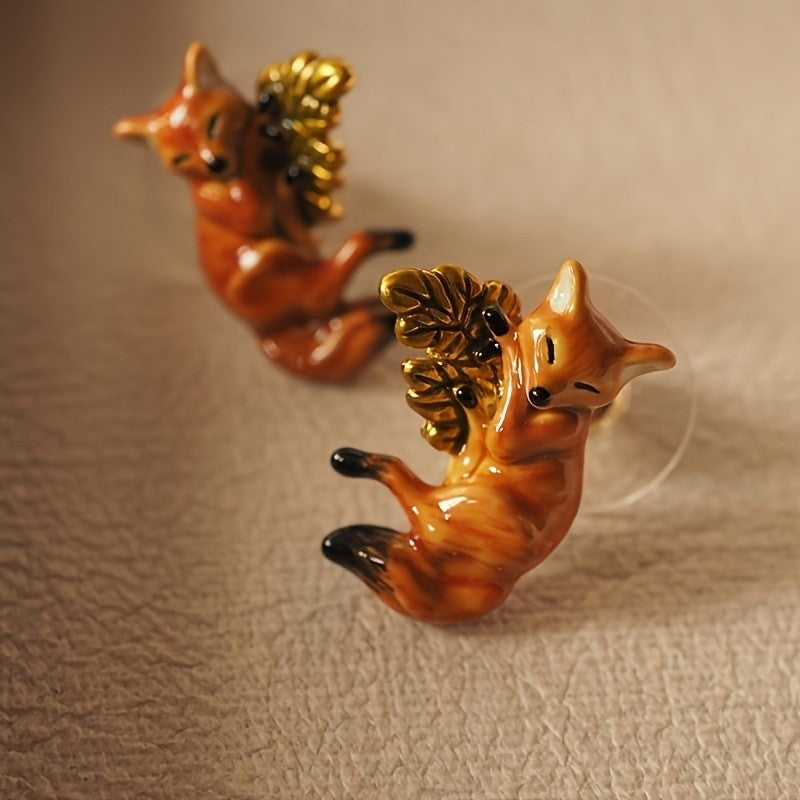 Cute Retro Fox Earrings