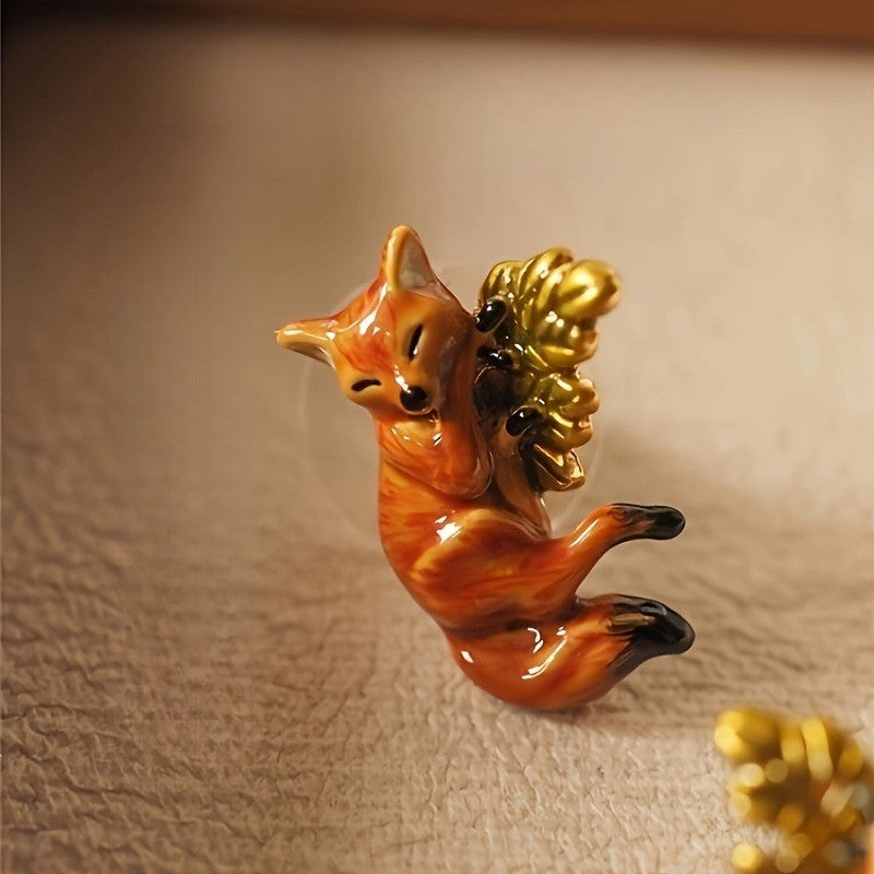Cute Retro Fox Earrings