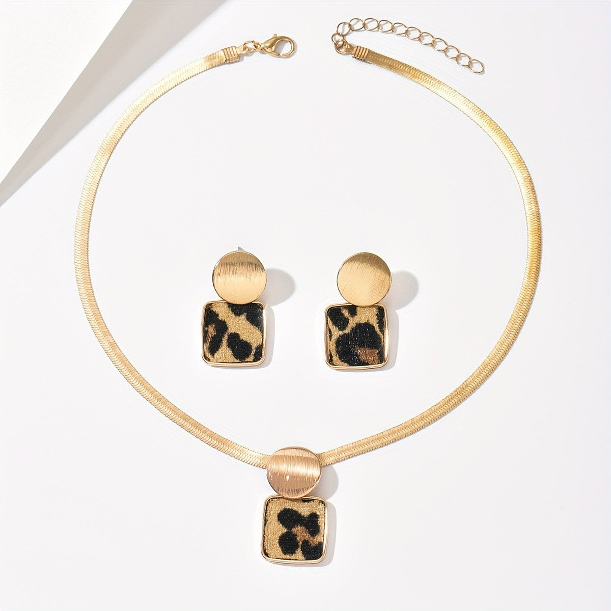 Elegant Leopard Print Jewelry Set