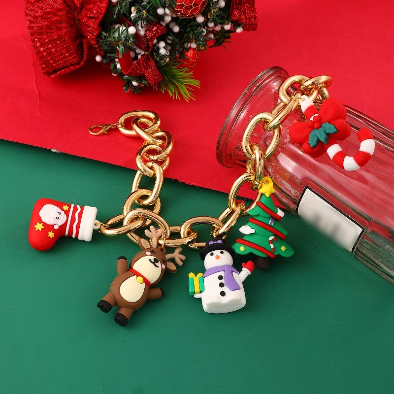 Funky Christmas Charm Chain Necklace