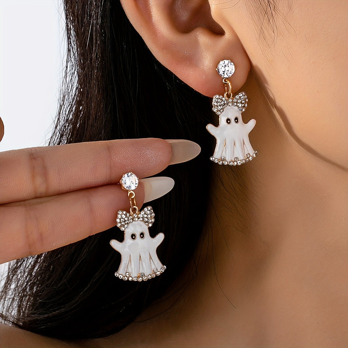 Cute Ghost Drop Earrings
