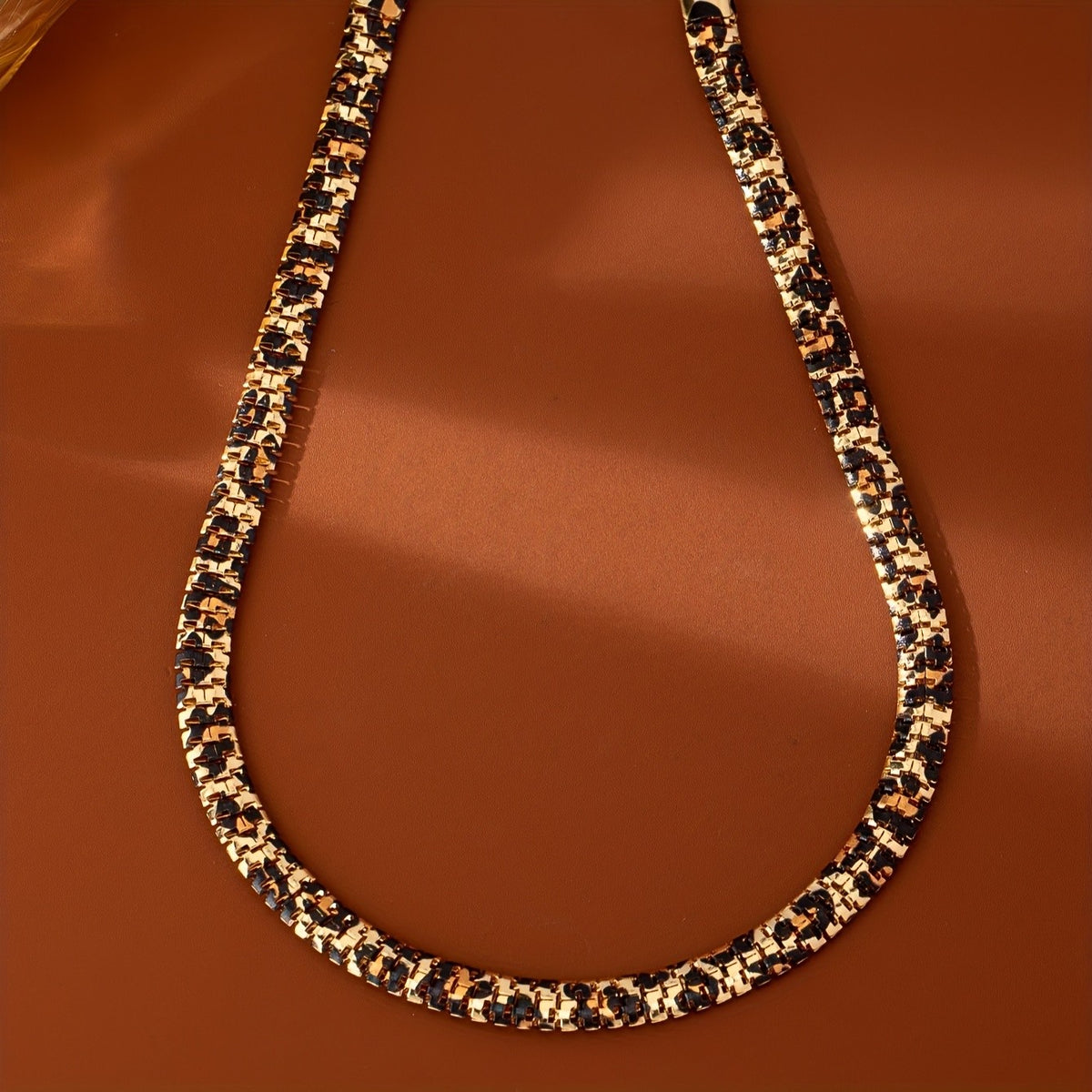 Classy Leopard Print Chain Necklace