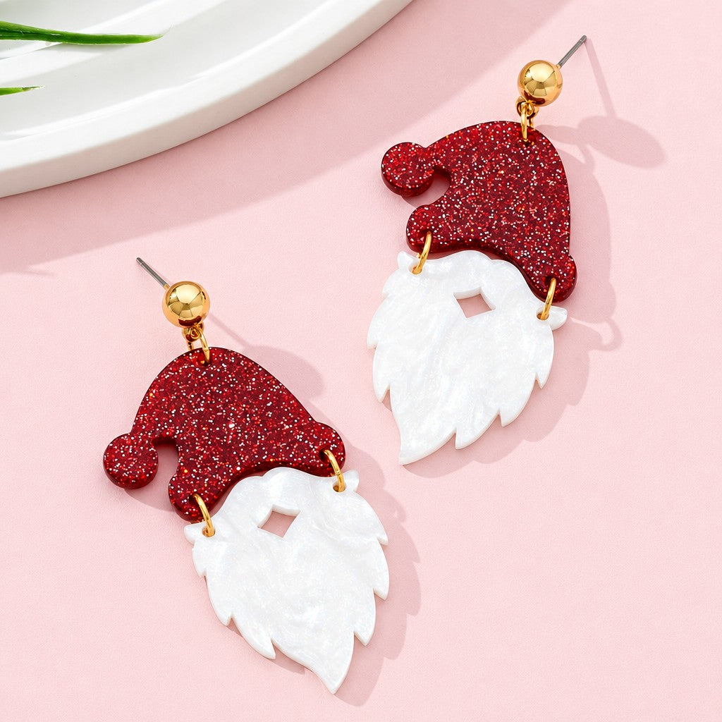 Cute Santa Claus Dangle Earrings