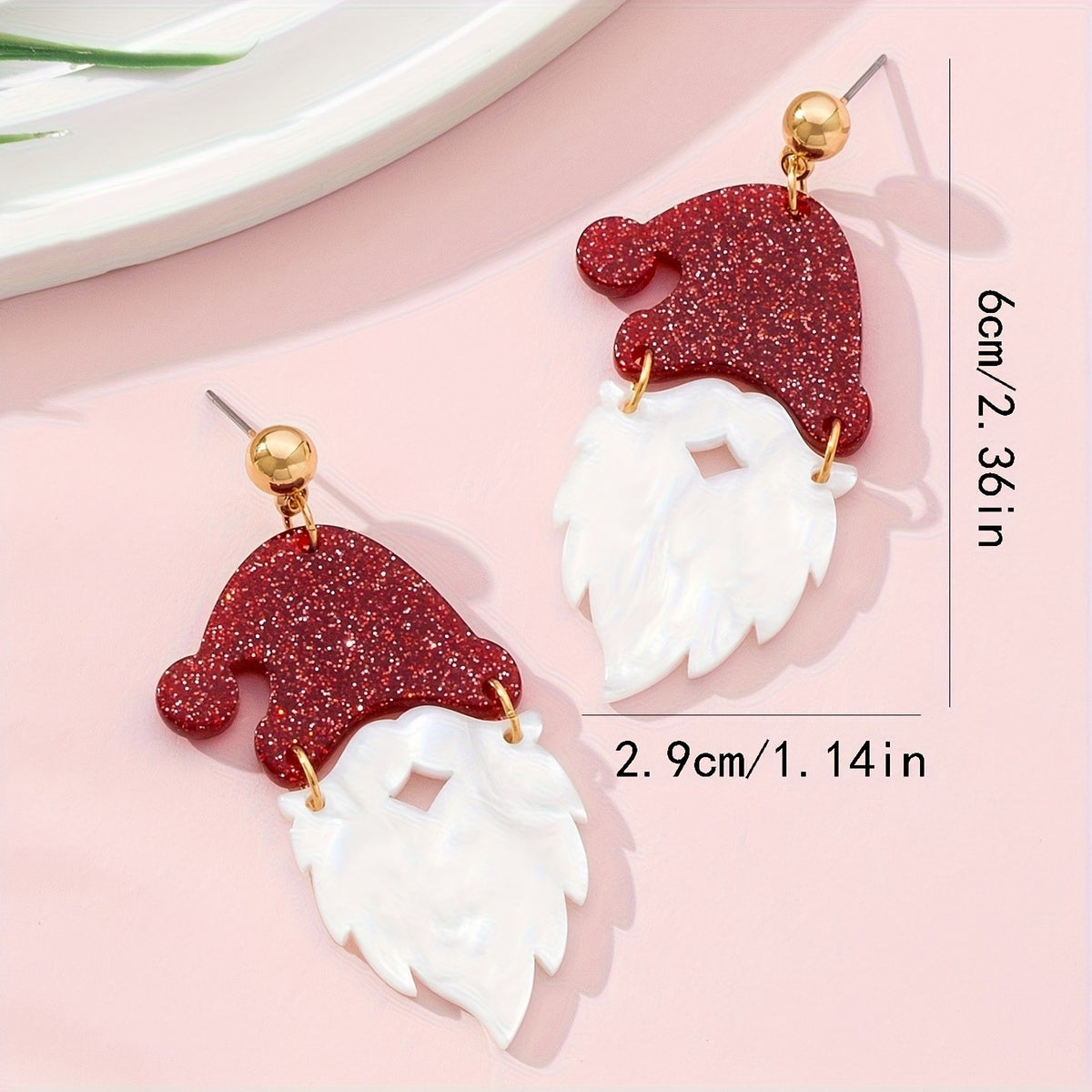 Cute Santa Claus Dangle Earrings