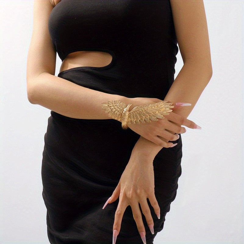 18k Vintage Phoenix Wing Cuff Bracelet