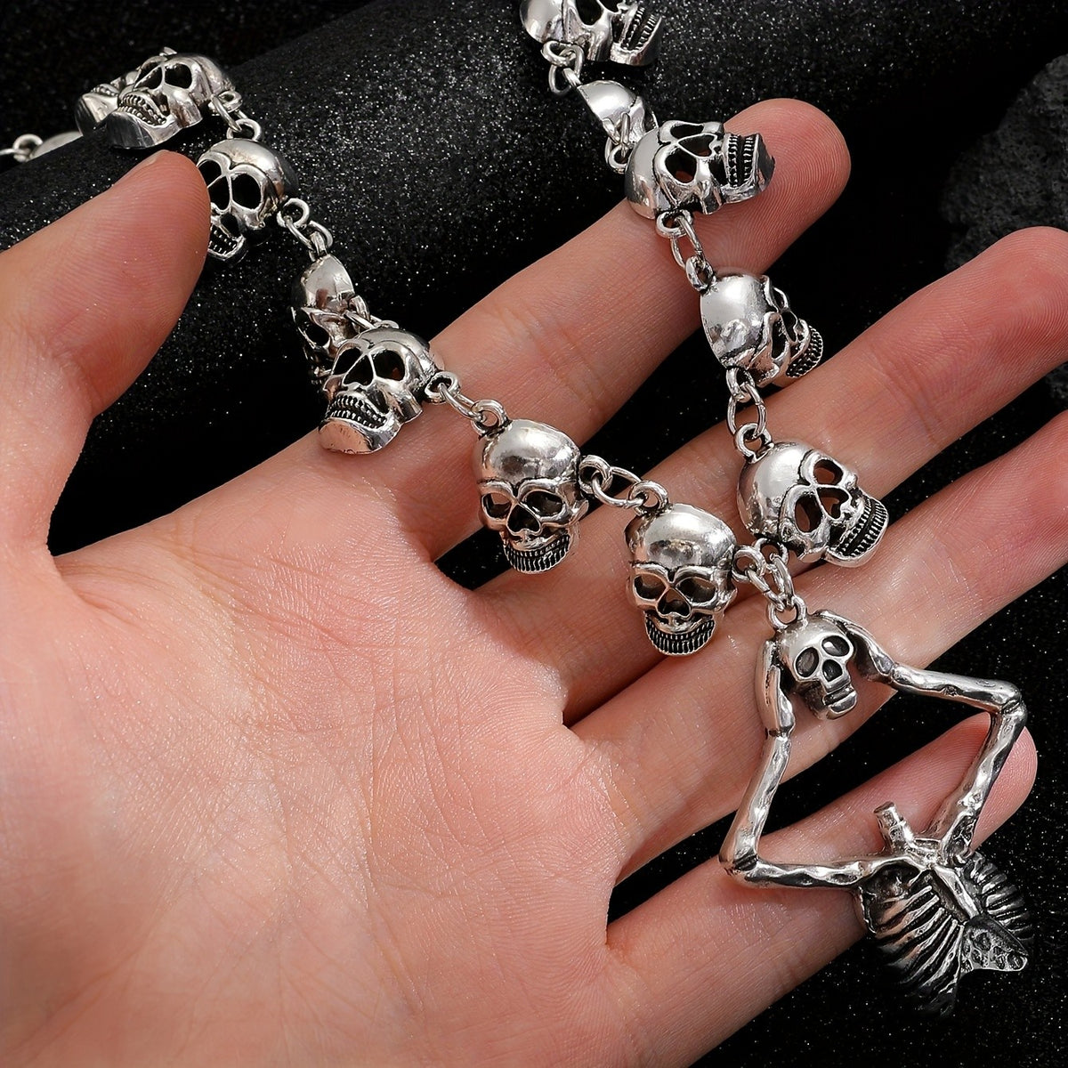 Gothic Skull Skeleton Necklace
