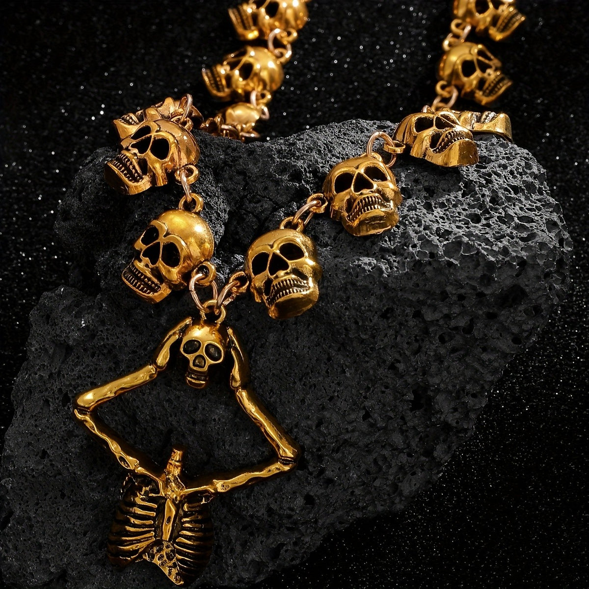 Gothic Skull Skeleton Necklace