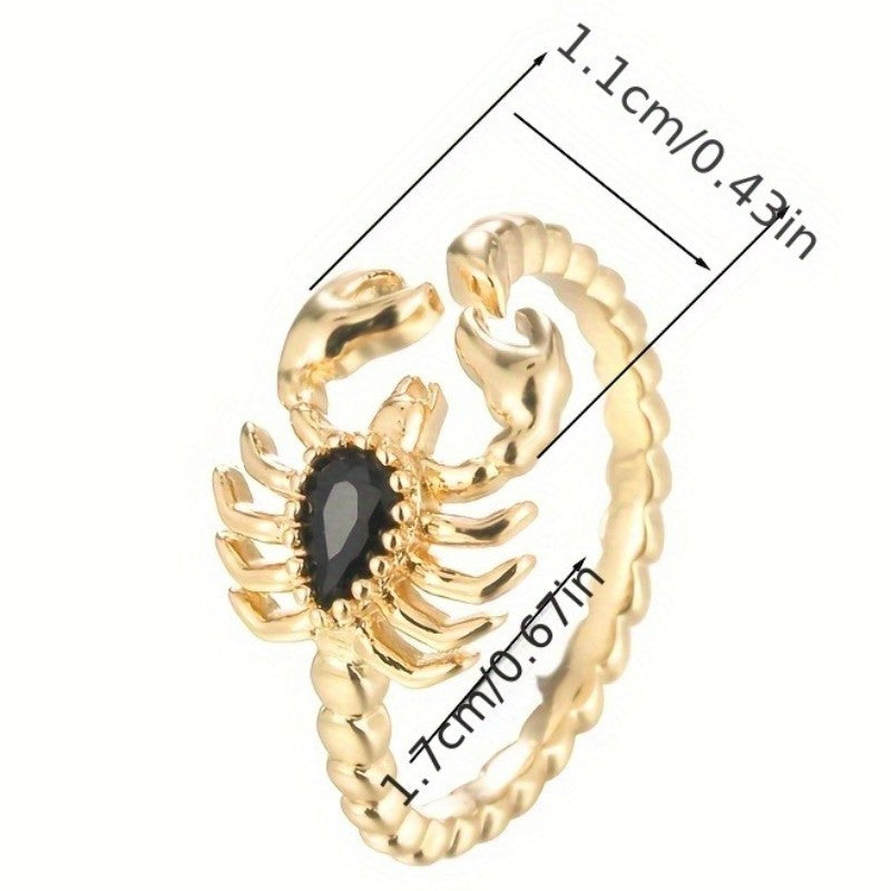 Gothic Scorpion Zirconia Ring