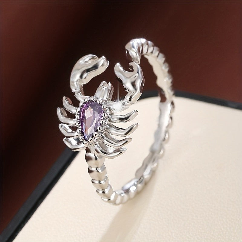 Gothic Scorpion Zirconia Ring