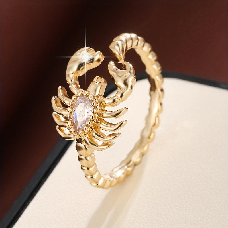 Gothic Scorpion Zirconia Ring