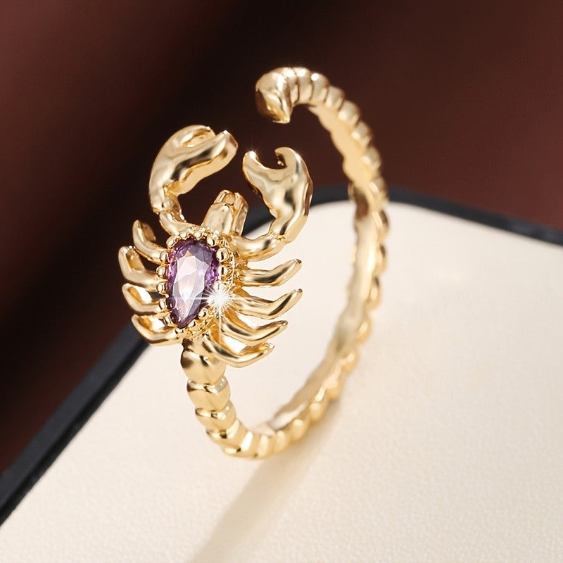 Gothic Scorpion Zirconia Ring
