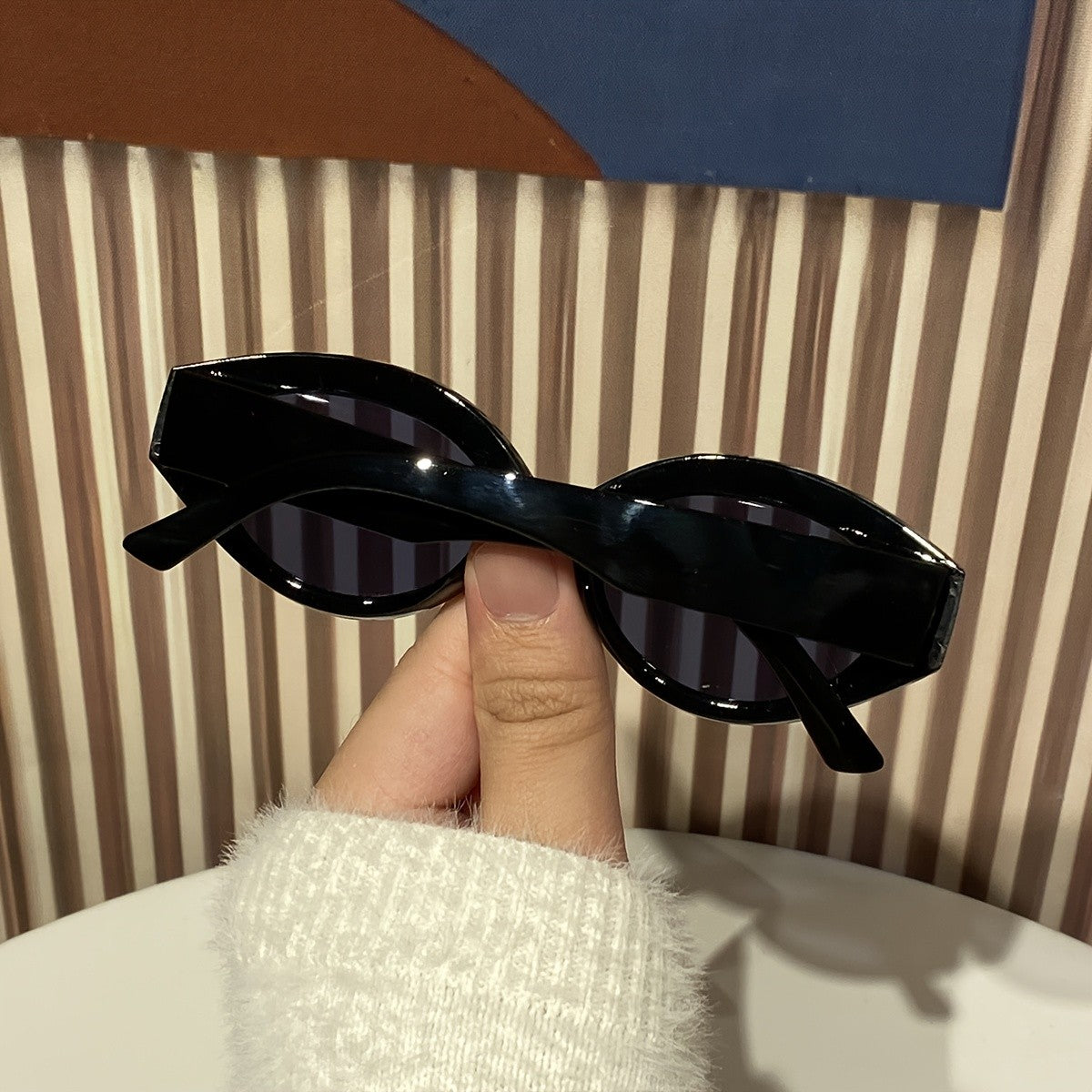 5pc Classy Retro Oval Sunglasses Set