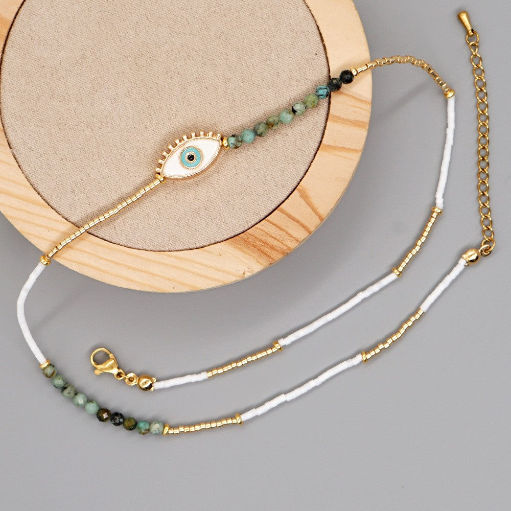 Dainty Shell Bar Pearl Necklace