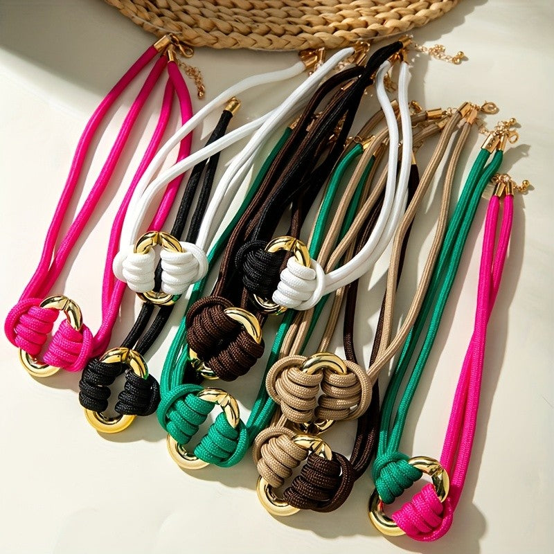 Vintage Braided Knot Choker Necklace