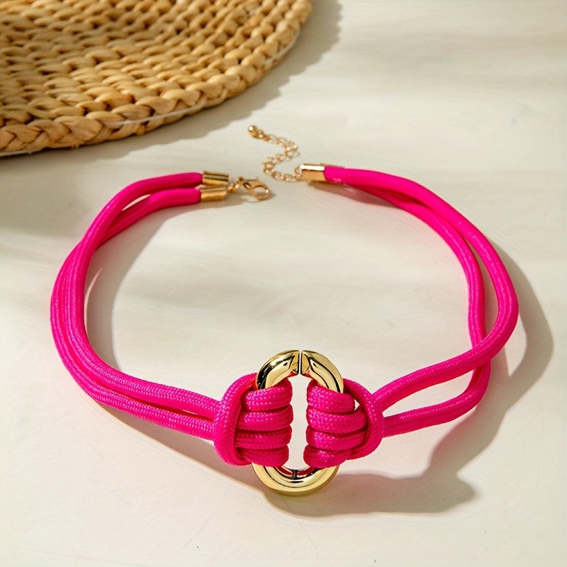 Vintage Braided Knot Choker Necklace