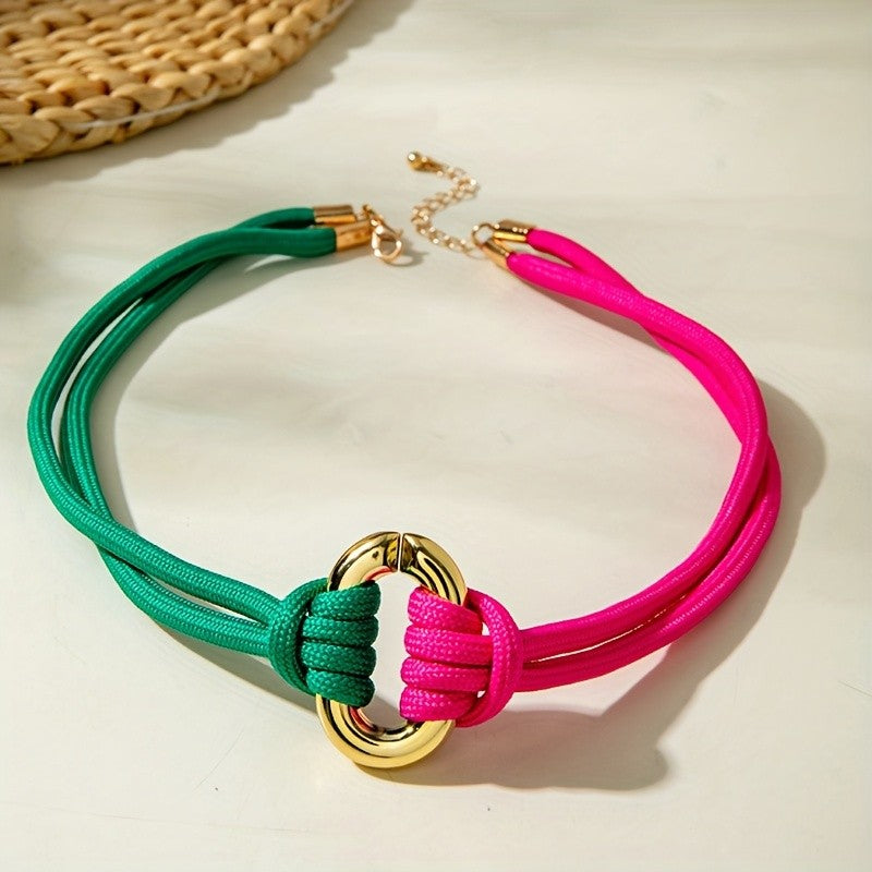Vintage Braided Knot Choker Necklace