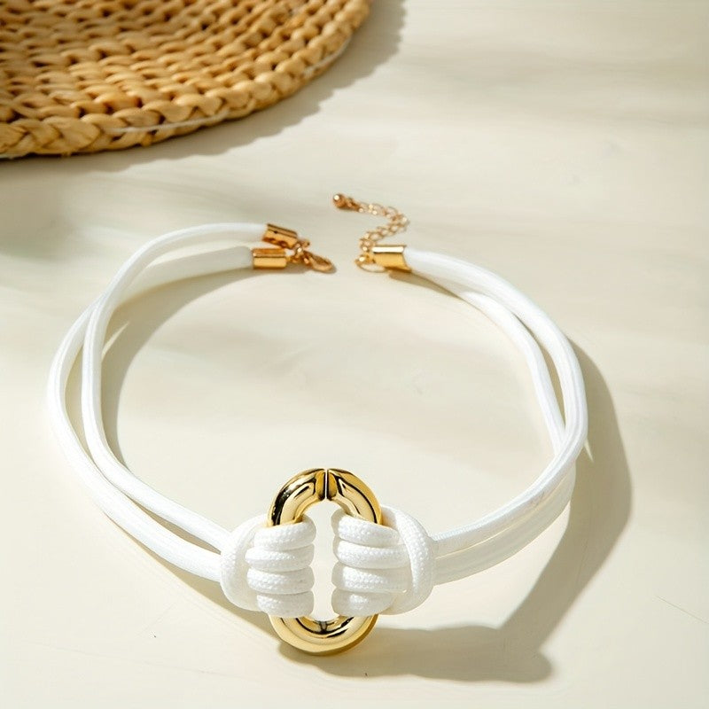 Vintage Braided Knot Choker Necklace