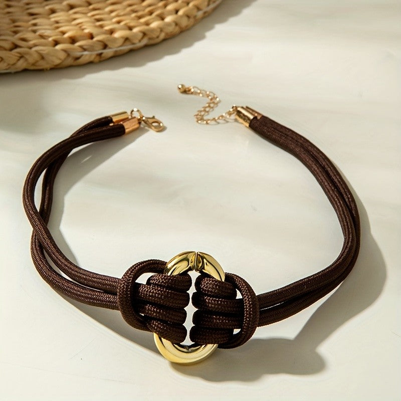 Vintage Braided Knot Choker Necklace