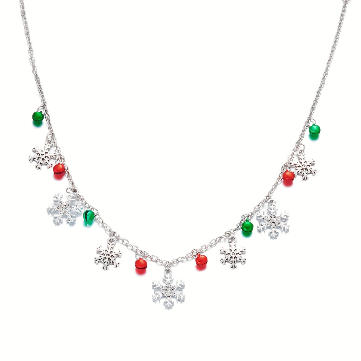 Dainty Snowflake Necklace and Bracelet Set