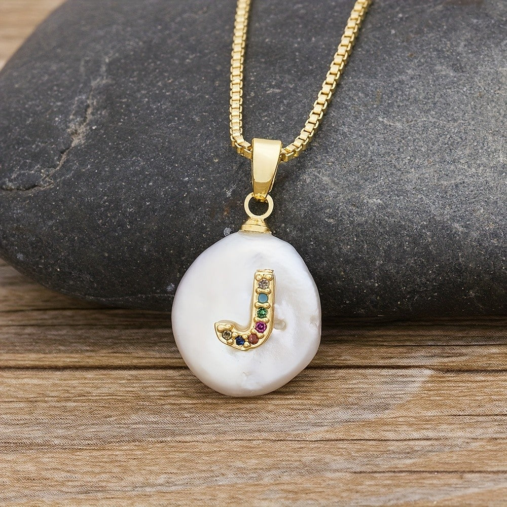 18k Dainty Colorful Initial Necklace