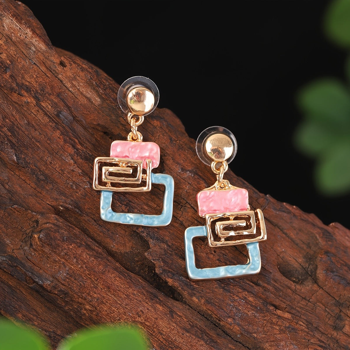 Boho Colorful Geometric Necklace Set