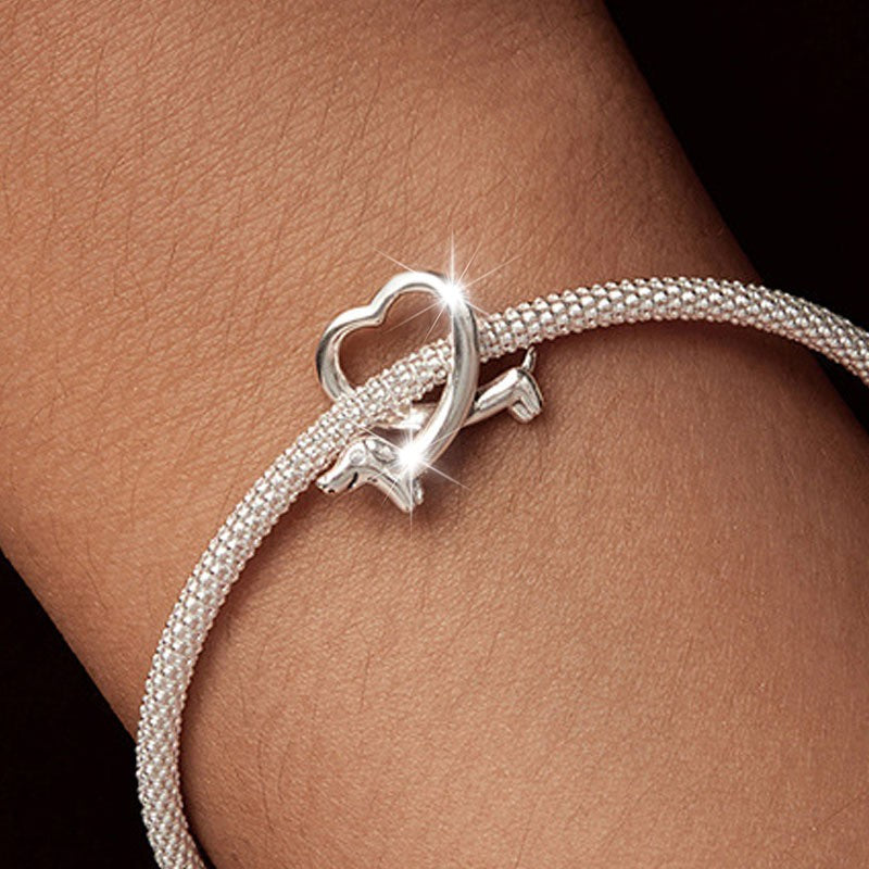 Romantic Dachshund Heart Pendant
