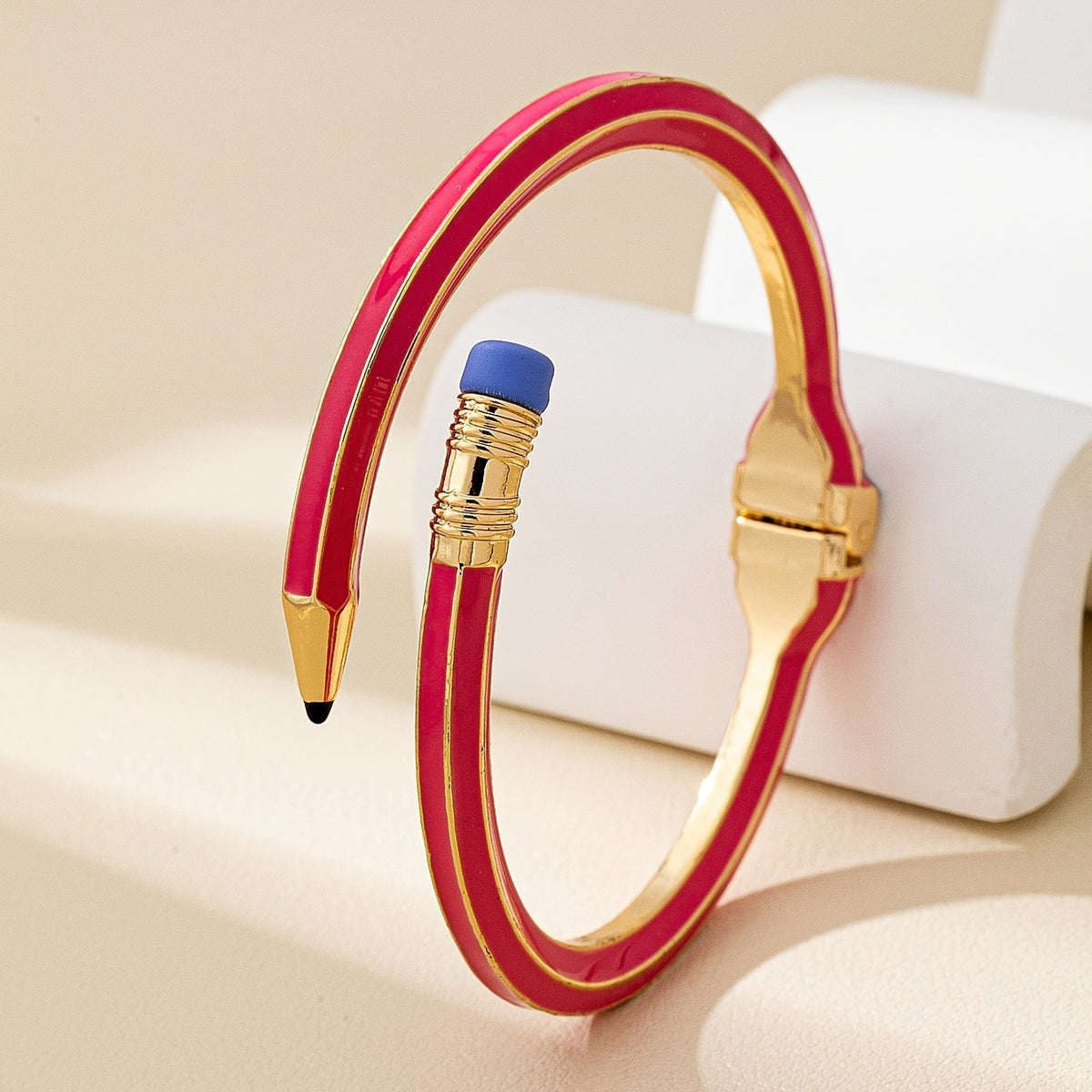Classy Pencil Motif Bangle Bracelet