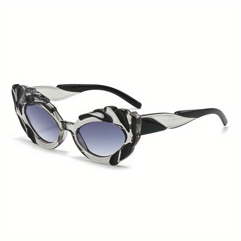 Classy Amber Floral Cat Eye Sunglasses