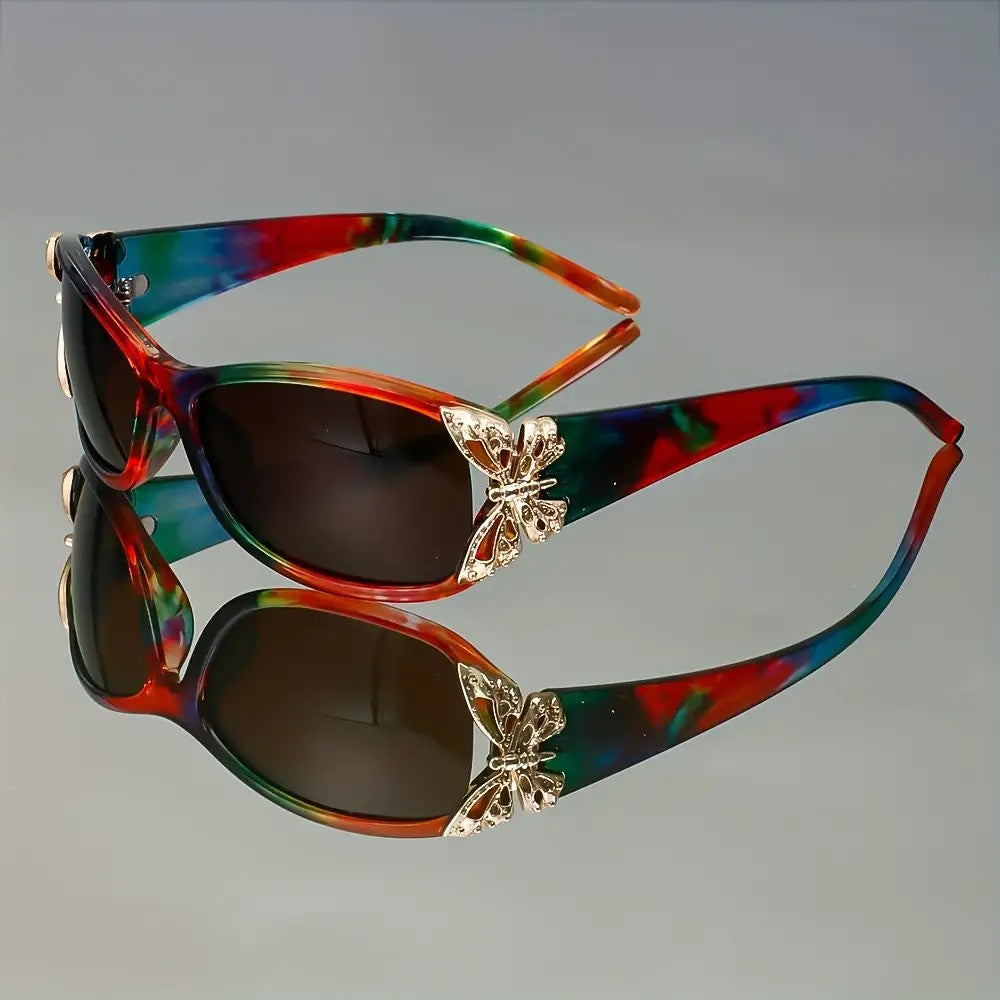 Elegant Butterfly Accent Sunglasses