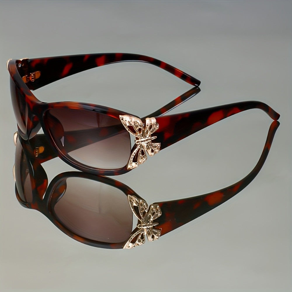 Elegant Butterfly Accent Sunglasses