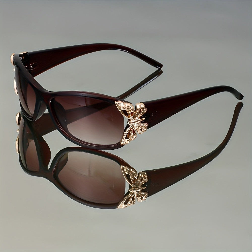 Elegant Butterfly Accent Sunglasses