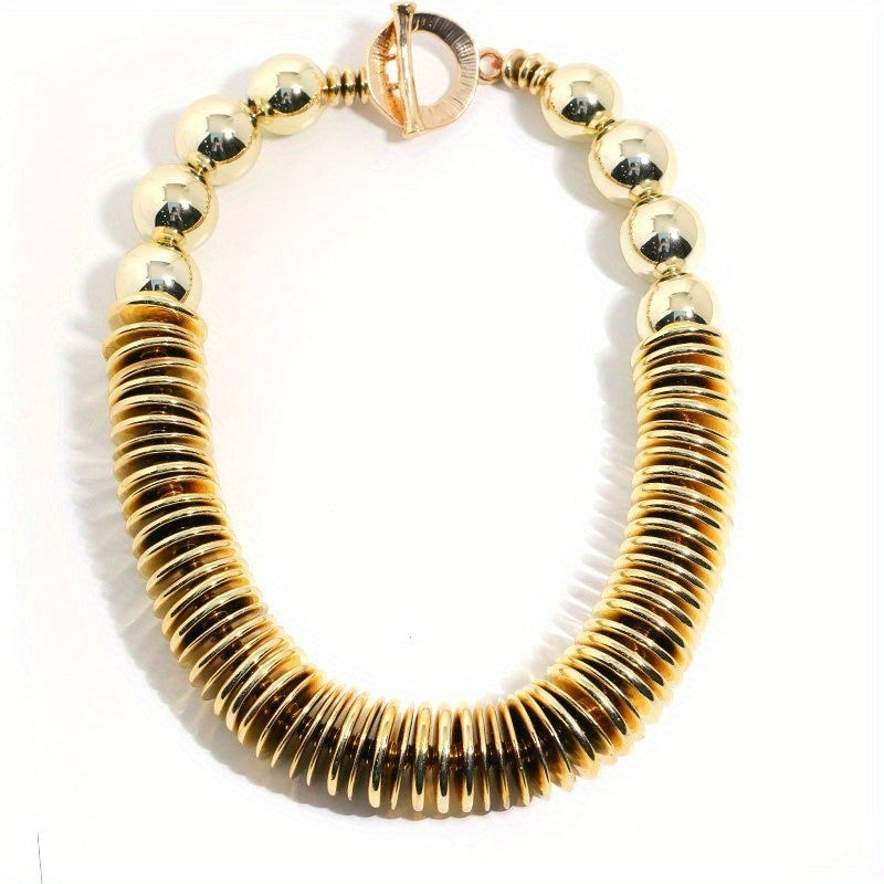 Classy Ribbed Collar Necklace