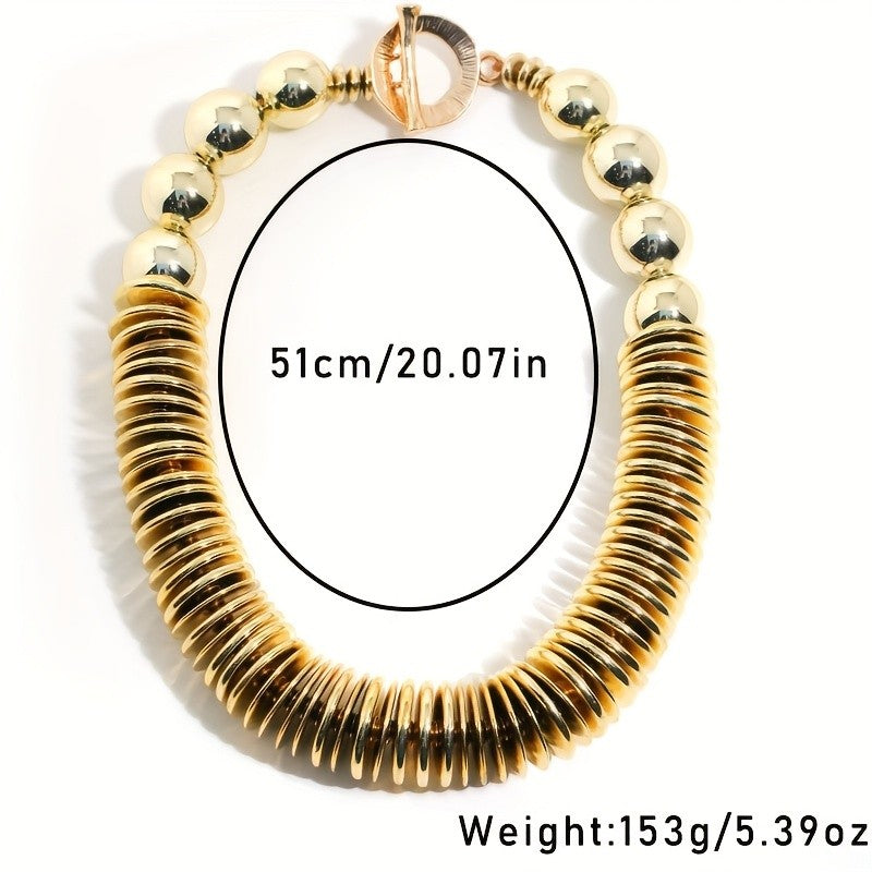Classy Ribbed Collar Necklace