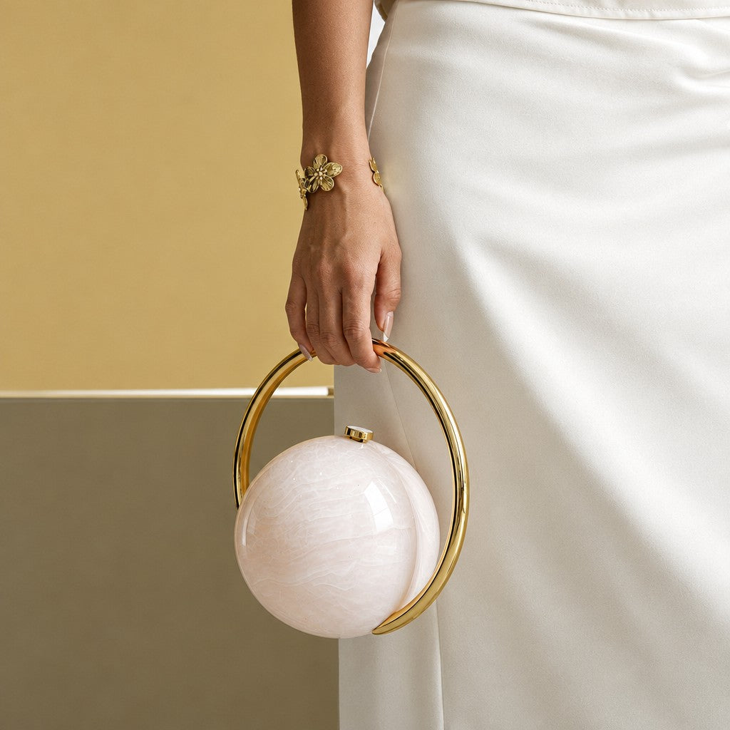 Elegant Tortoise Shell Sphere Clutch