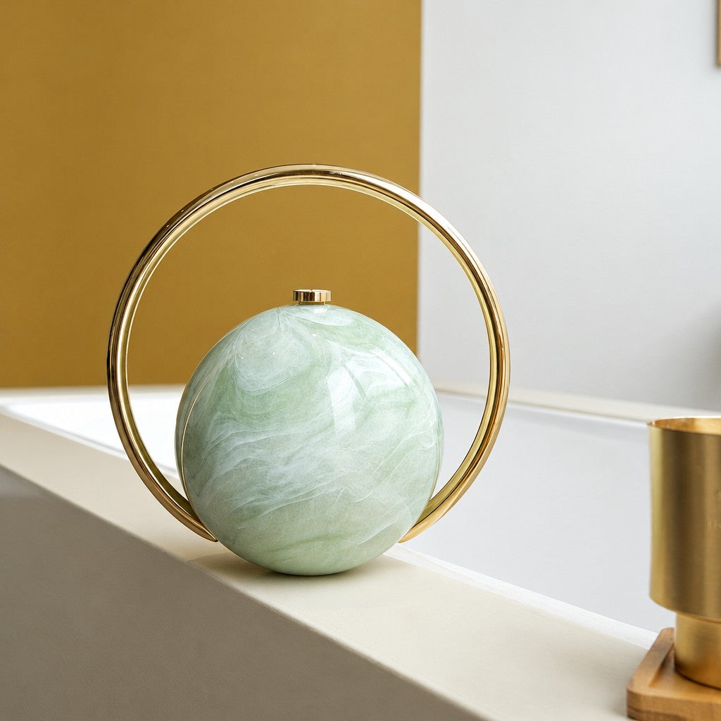 Elegant Tortoise Shell Sphere Clutch
