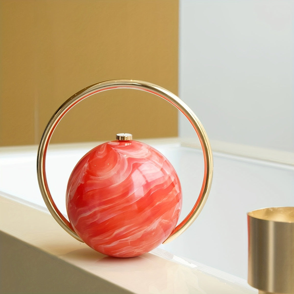 Elegant Tortoise Shell Sphere Clutch